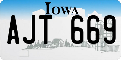IA license plate AJT669