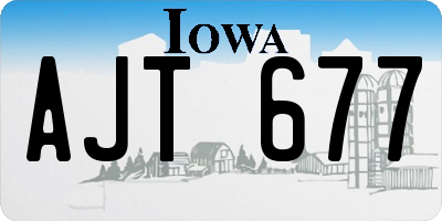 IA license plate AJT677