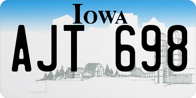 IA license plate AJT698