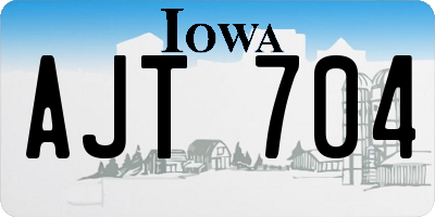 IA license plate AJT704