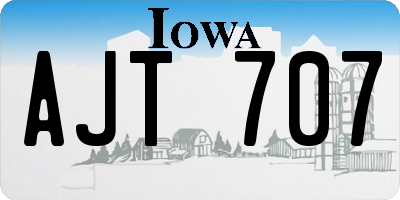 IA license plate AJT707