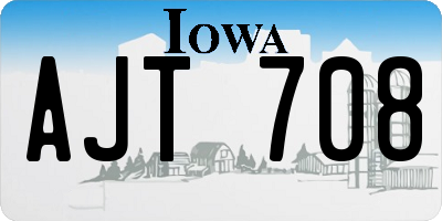 IA license plate AJT708