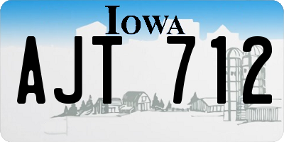 IA license plate AJT712