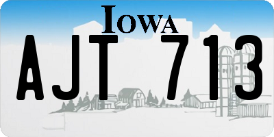 IA license plate AJT713