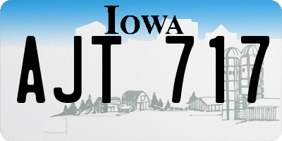 IA license plate AJT717