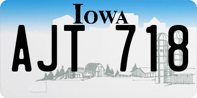 IA license plate AJT718