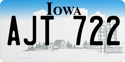 IA license plate AJT722