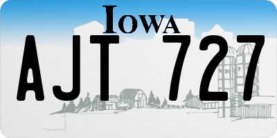 IA license plate AJT727