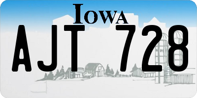IA license plate AJT728