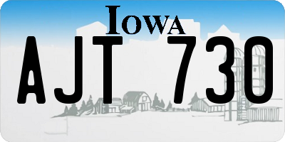 IA license plate AJT730
