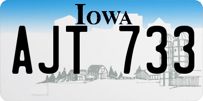 IA license plate AJT733
