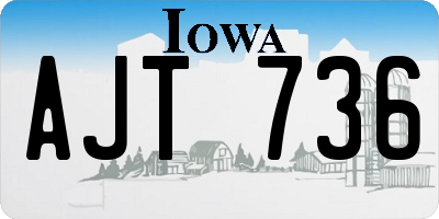 IA license plate AJT736