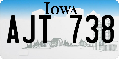 IA license plate AJT738