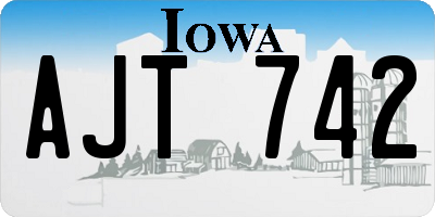 IA license plate AJT742