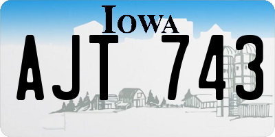 IA license plate AJT743