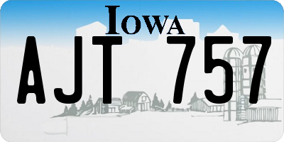 IA license plate AJT757
