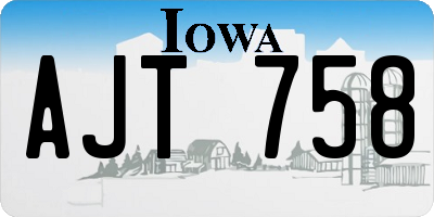 IA license plate AJT758