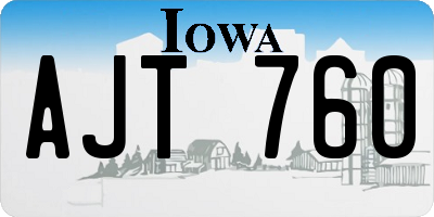 IA license plate AJT760