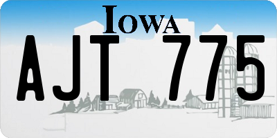 IA license plate AJT775