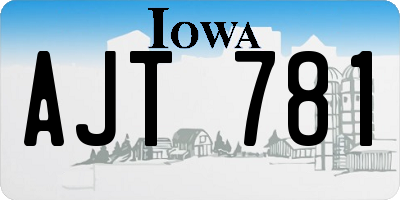 IA license plate AJT781