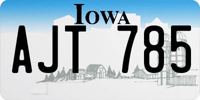 IA license plate AJT785