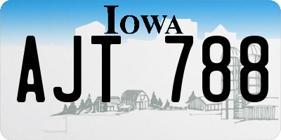 IA license plate AJT788