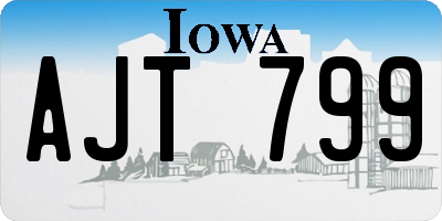 IA license plate AJT799