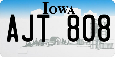 IA license plate AJT808
