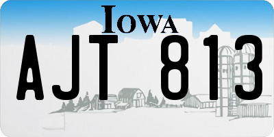 IA license plate AJT813
