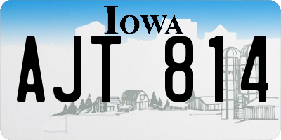 IA license plate AJT814