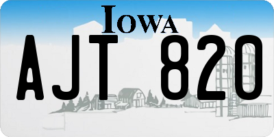 IA license plate AJT820