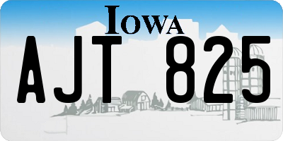 IA license plate AJT825