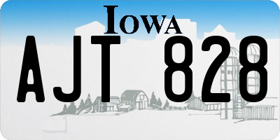 IA license plate AJT828
