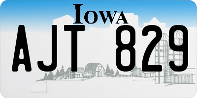 IA license plate AJT829