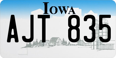 IA license plate AJT835