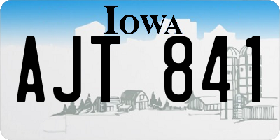 IA license plate AJT841