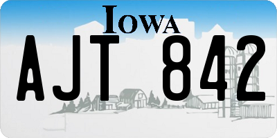 IA license plate AJT842