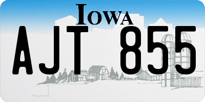 IA license plate AJT855