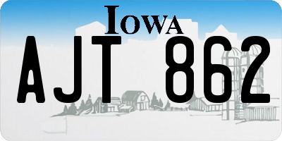 IA license plate AJT862