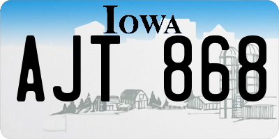 IA license plate AJT868