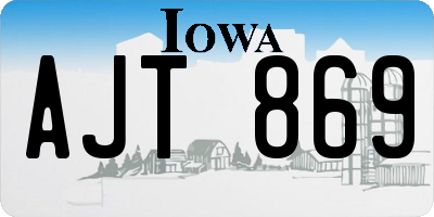 IA license plate AJT869