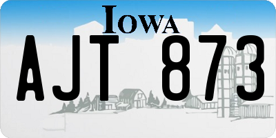 IA license plate AJT873