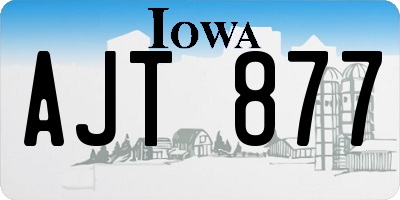 IA license plate AJT877