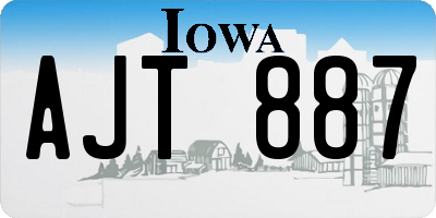 IA license plate AJT887