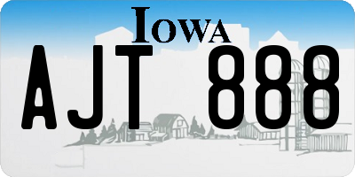 IA license plate AJT888
