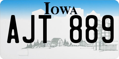 IA license plate AJT889