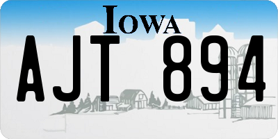 IA license plate AJT894