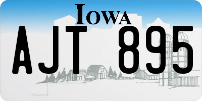IA license plate AJT895