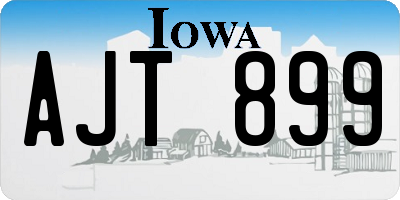 IA license plate AJT899
