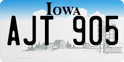 IA license plate AJT905